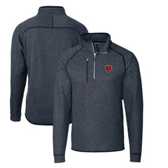 Chicago Bears Cutter & Buck Mainsail Sweater-Knit Big & Tall Half-Zip Pullover Jacket | NFL New