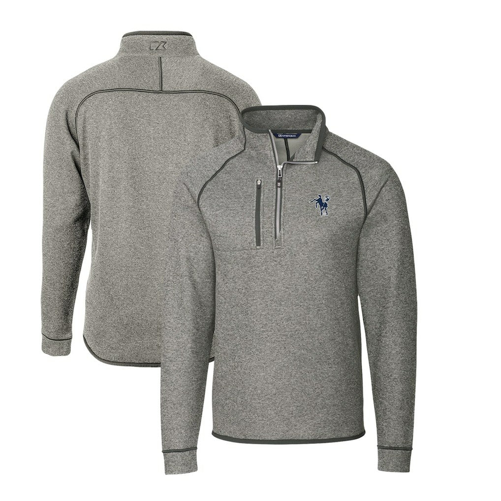 Indianapolis Colts Cutter & Buck Mainsail Sweater-Knit Big & Tall Half-Zip Pullover Jacket | NFL Hot