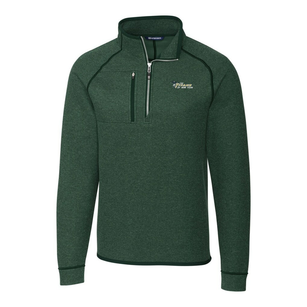 New York Jets Cutter & Buck Mainsail Sweater-Knit Big & Tall Half-Zip Pullover Jacket | NFL Hot