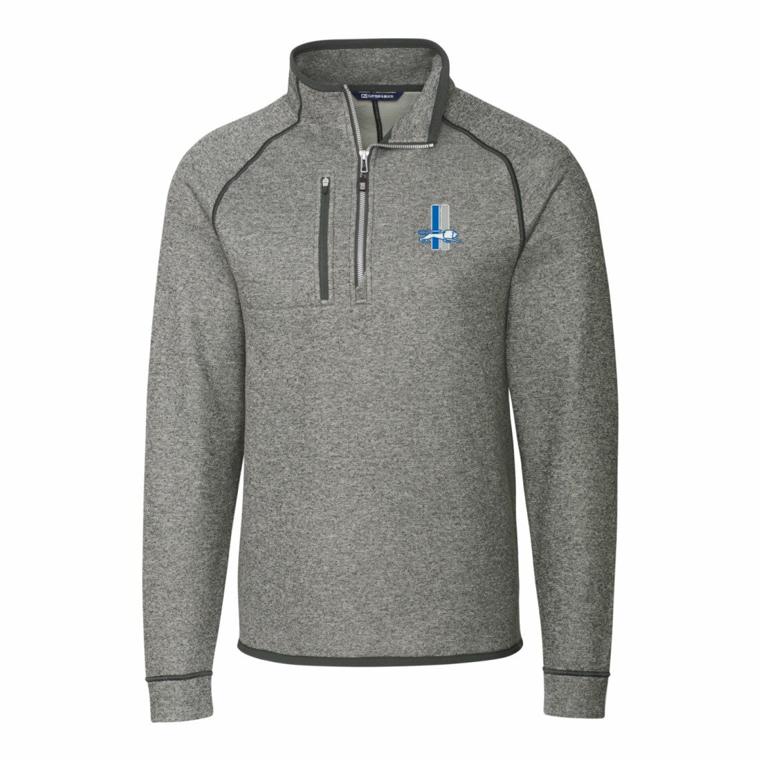 Detroit Lions Cutter & Buck Mainsail Sweater-Knit Big & Tall Half-Zip Pullover Jacket | NFL Discount