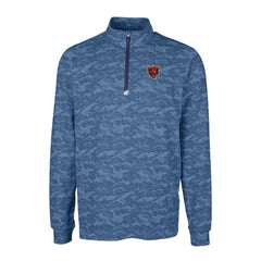 Chicago Bears Cutter & Buck Throwback Logo Big & Tall Traverse Camo Print Stretch Quarter-Zip Pullover Top | NFL Outlet