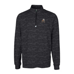 Cleveland Browns Cutter & Buck Throwback Logo Big & Tall Traverse Camo Print Stretch Quarter-Zip Pullover Top | NFL Hot