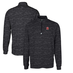 Tampa Bay Buccaneers Cutter & Buck Throwback Logo Big & Tall Traverse Camo Print Stretch Quarter-Zip Pullover Top | NFL US