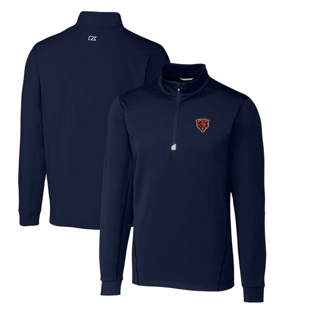 Chicago Bears Cutter & Buck Throwback Logo Traverse Stretch Quarter-Zip Big & Tall Pullover Top | NFL US