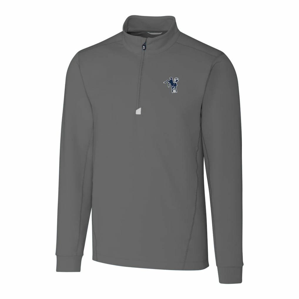 Indianapolis Colts Cutter & Buck Throwback Logo Traverse Stretch Quarter-Zip Big & Tall Pullover Top | NFL Near me