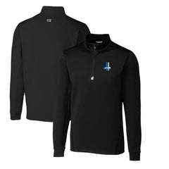 Detroit Lions Cutter & Buck Throwback Logo Traverse Stretch Quarter-Zip Big & Tall Pullover Top | NFL Outlet