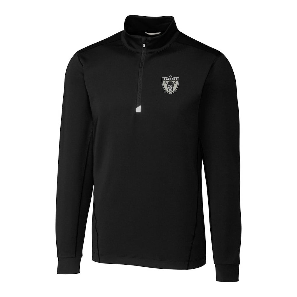 Las Vegas Raiders Cutter & Buck Throwback Logo Traverse Stretch Quarter-Zip Big & Tall Pullover Top | NFL New