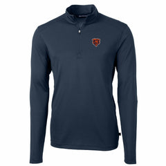 Chicago Bears Cutter & Buck Throwback Logo Virtue Eco Pique Recycled Quarter-Zip Big & Tall Pullover Top | NFL Outlet