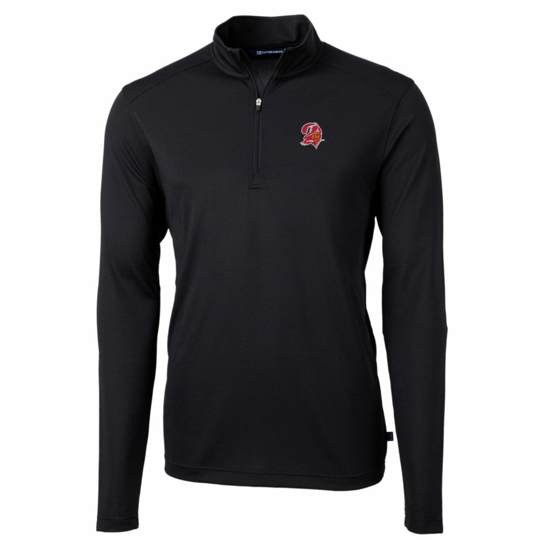 Tampa Bay Buccaneers Cutter & Buck Throwback Logo Virtue Eco Pique Recycled Quarter-Zip Big & Tall Pullover Top | NFL Discount