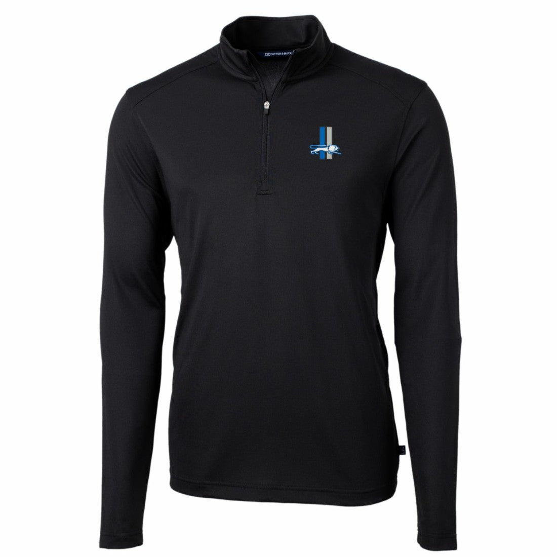 Detroit Lions Cutter & Buck Throwback Logo Virtue Eco Pique Recycled Quarter-Zip Big & Tall Pullover Top | NFL New