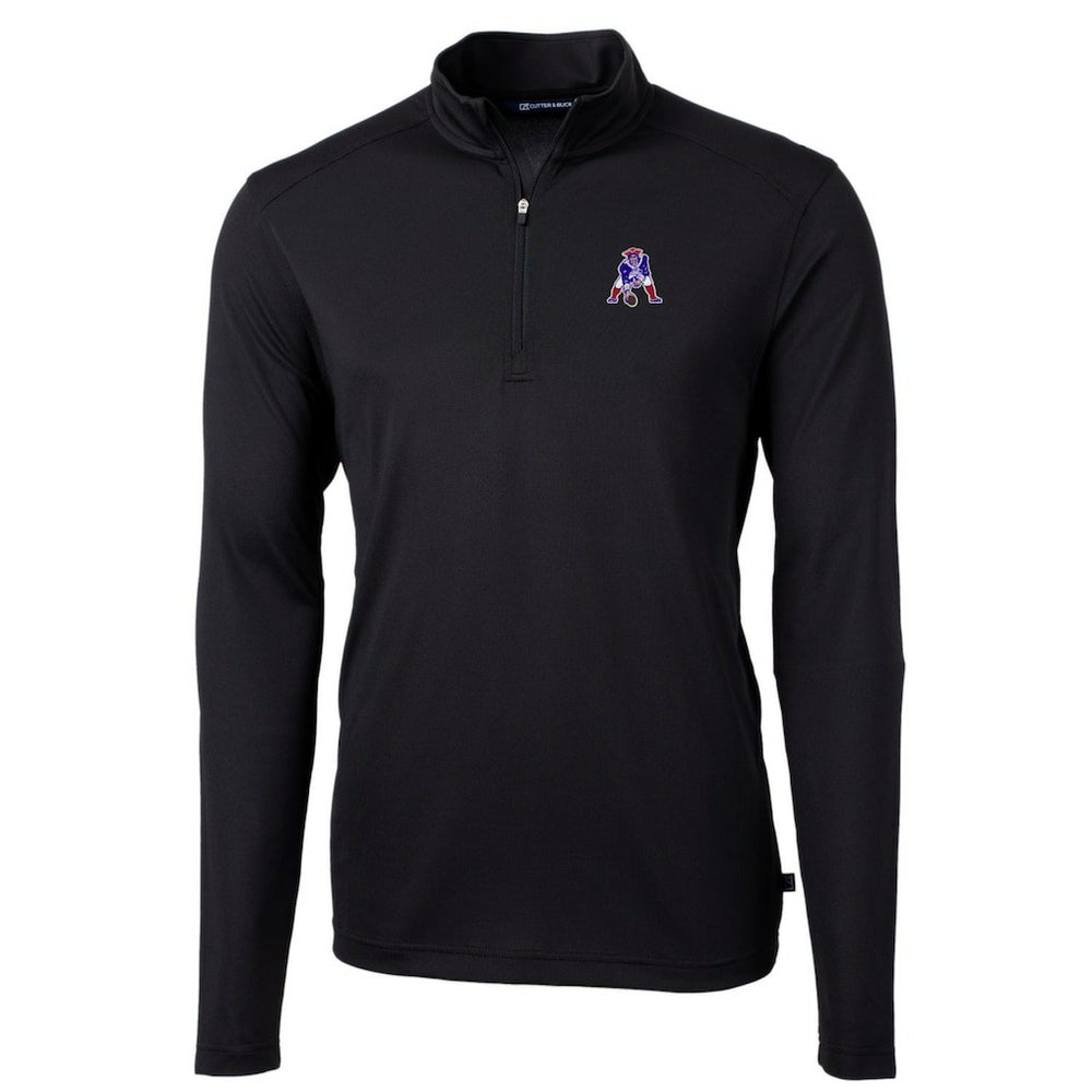 New England Patriots Cutter & Buck Throwback Logo Virtue Eco Pique Recycled Quarter-Zip Big & Tall Pullover Top | NFL Online