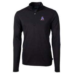 New England Patriots Cutter & Buck Throwback Logo Virtue Eco Pique Recycled Quarter-Zip Big & Tall Pullover Top | NFL Online