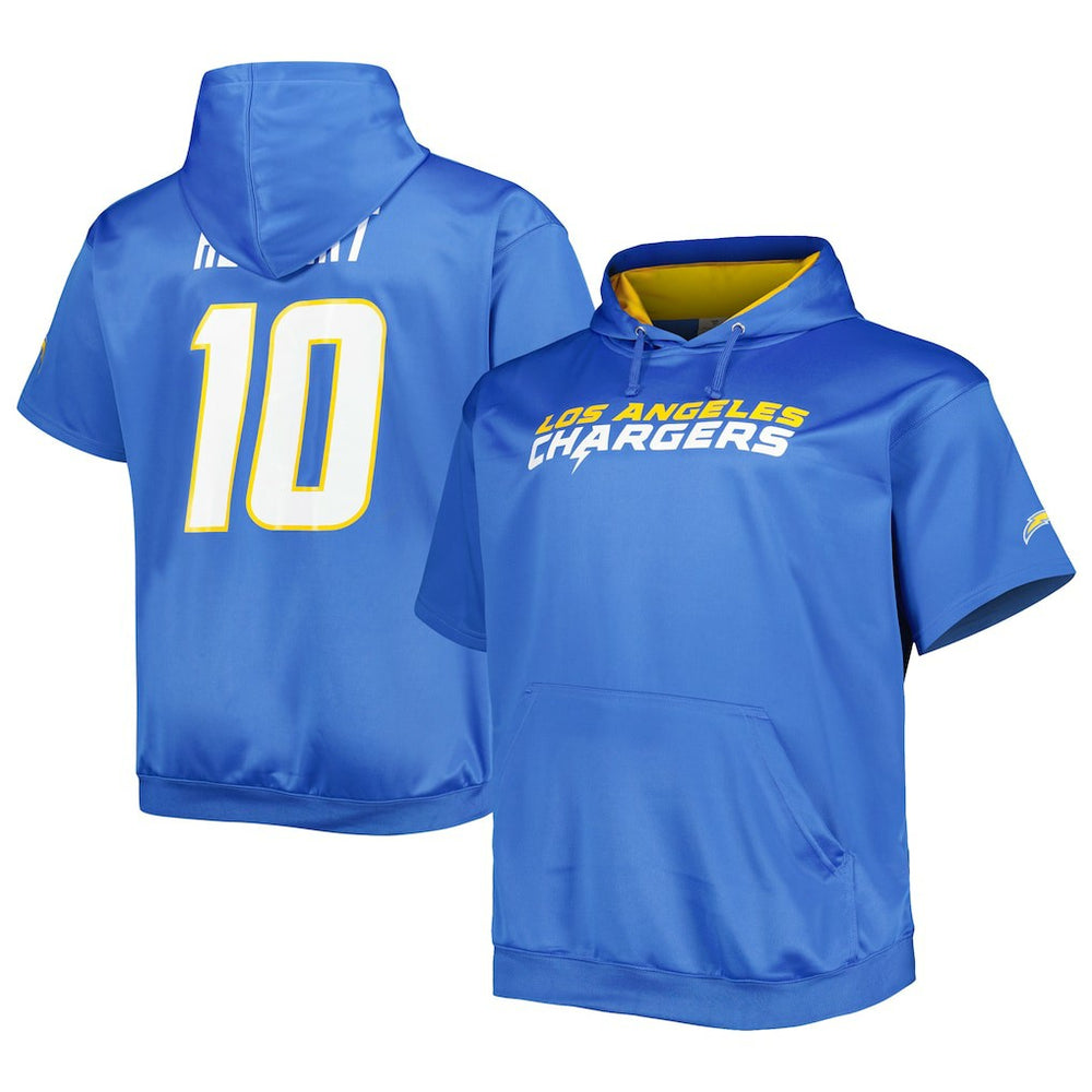 Los Angeles Chargers Justin Herbert  Big & Tall Short Sleeve Pullover Hoodie | NFL On sale