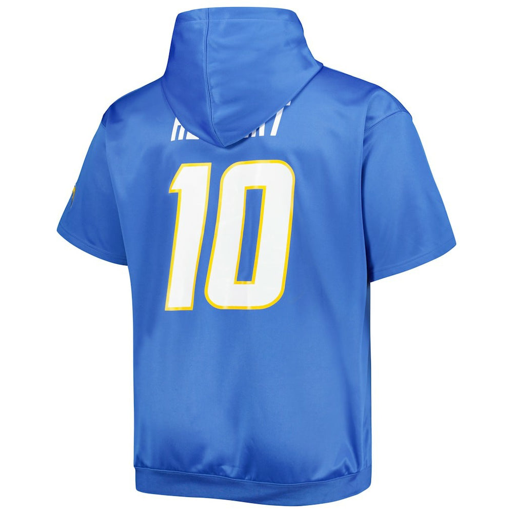 Los Angeles Chargers Justin Herbert  Big & Tall Short Sleeve Pullover Hoodie | NFL On sale