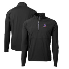 New England Patriots Cutter & Buck Adapt Eco Knit Hybrid Recycled Quarter-Zip Throwback Pullover Top | NFL Discount
