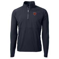 Chicago Bears Cutter & Buck Adapt Eco Knit Hybrid Recycled Quarter-Zip Throwback Pullover Top | NFL Online