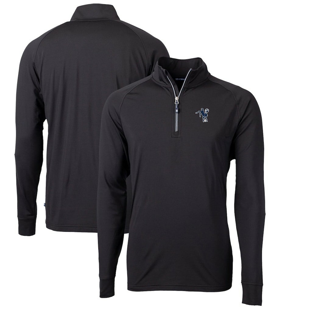 Indianapolis Colts Cutter & Buck Adapt Eco Knit Stretch Recycled Quarter-Zip Throwback Pullover Top | NFL Discount