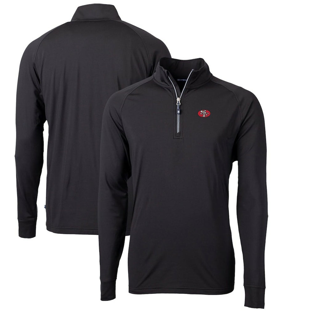San Francisco 49ers Cutter & Buck Adapt Eco Knit Stretch Recycled Quarter-Zip Throwback Pullover Top | NFL New