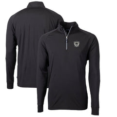 Las Vegas Raiders Cutter & Buck Adapt Eco Knit Stretch Recycled Quarter-Zip Throwback Pullover Top | NFL Outlet