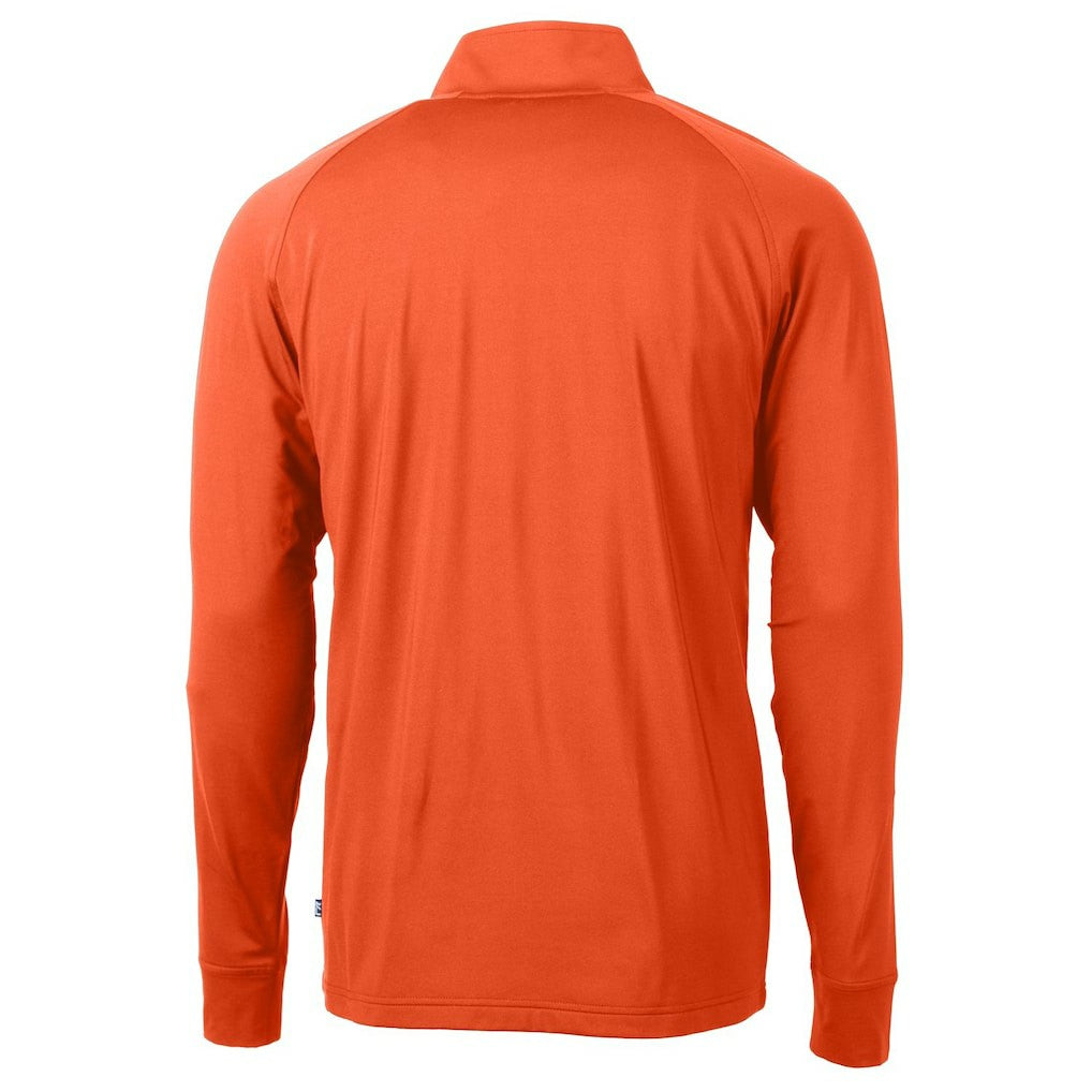 Chicago Bears Cutter & Buck Adapt Eco Knit Stretch Recycled Quarter-Zip Throwback Pullover Top | NFL Hot
