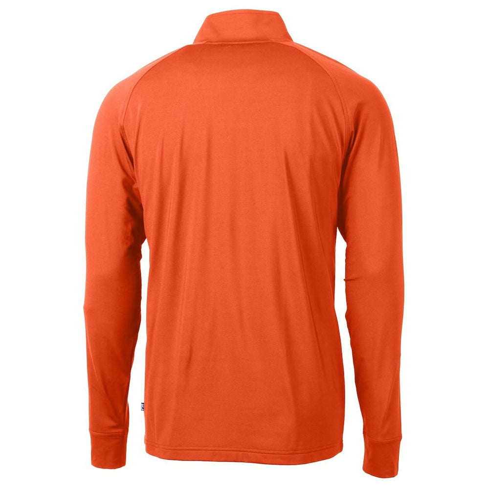 Chicago Bears Cutter & Buck Adapt Eco Knit Stretch Recycled Quarter-Zip Throwback Pullover Top | NFL Hot