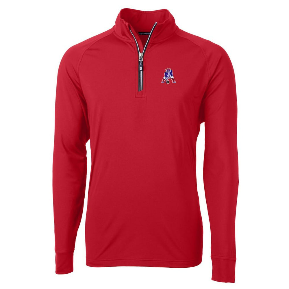 New England Patriots Cutter & Buck Adapt Eco Knit Stretch Recycled Quarter-Zip Throwback Pullover Top | NFL US