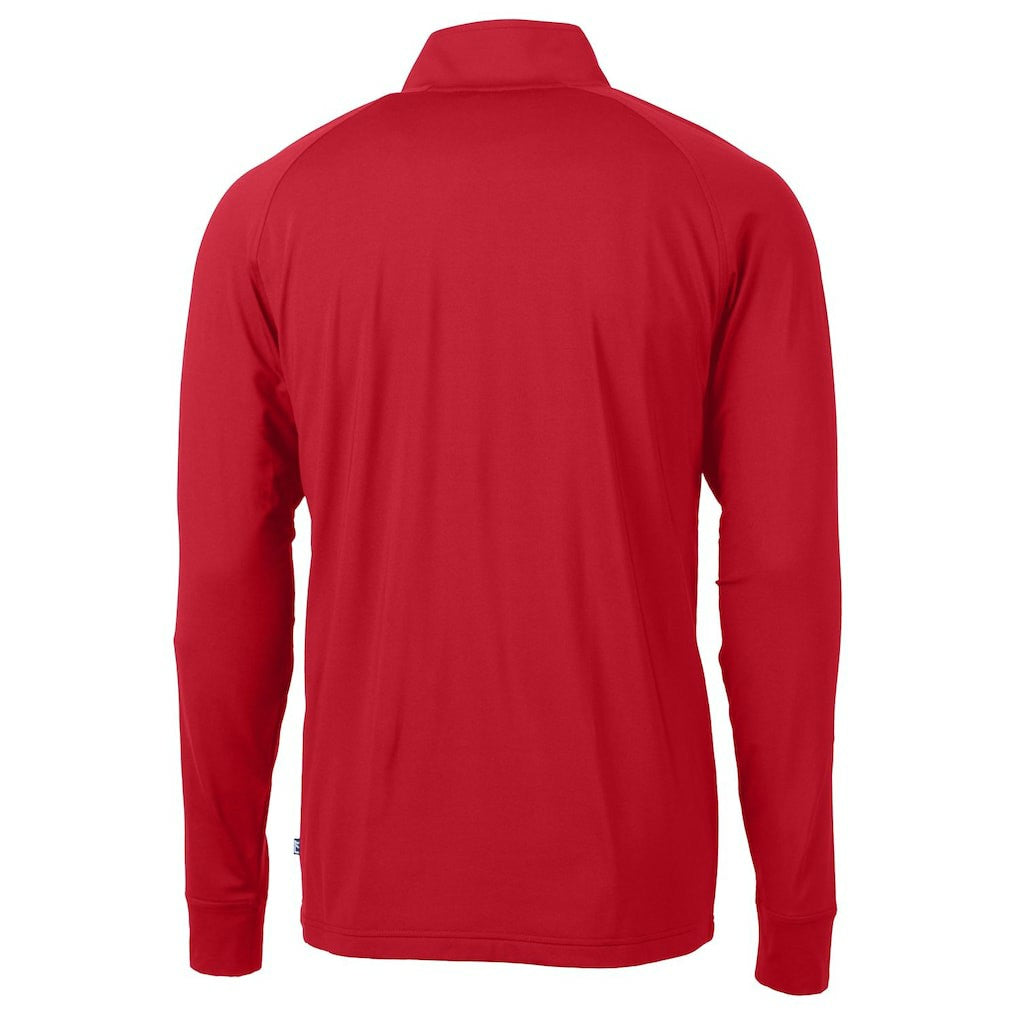 New England Patriots Cutter & Buck Adapt Eco Knit Stretch Recycled Quarter-Zip Throwback Pullover Top | NFL US