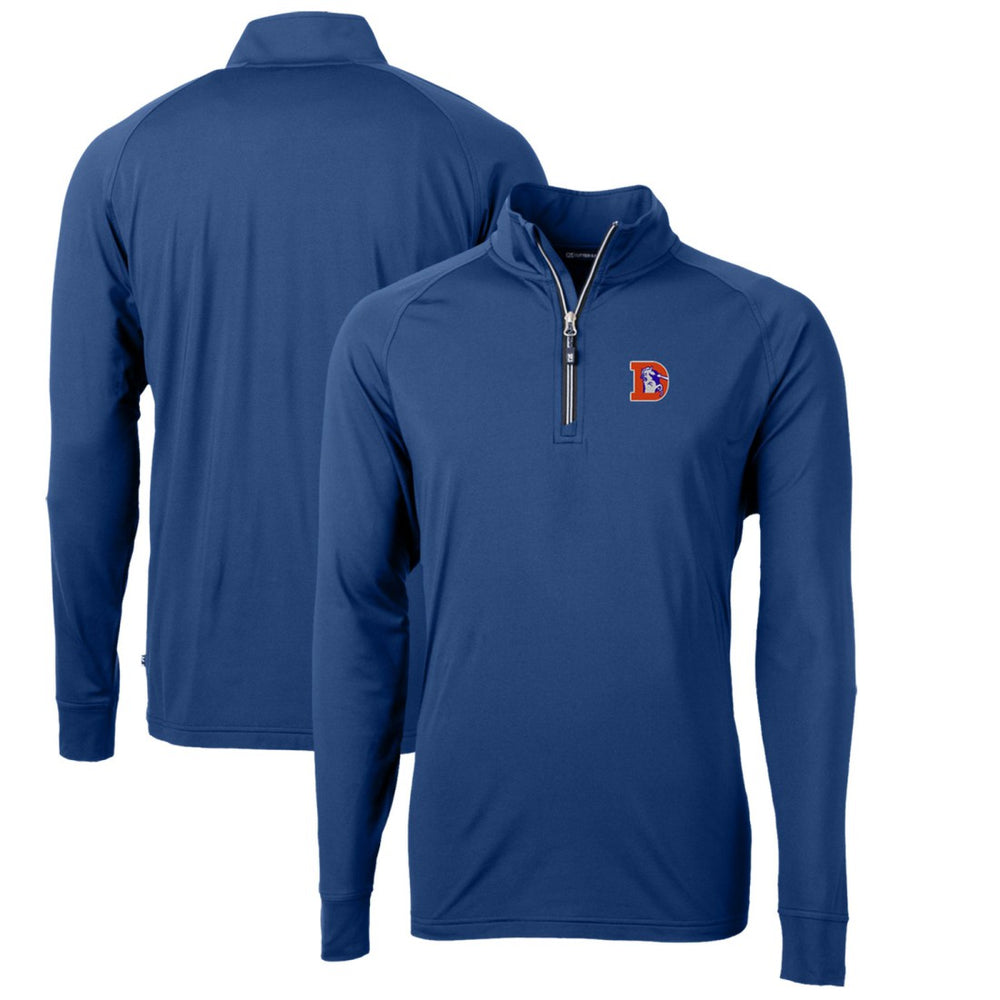 Denver Broncos Cutter & Buck Adapt Eco Knit Stretch Recycled Quarter-Zip Throwback Pullover Top | NFL Near me