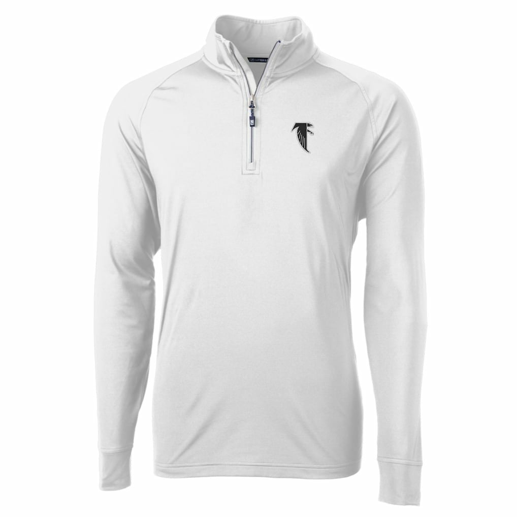 Atlanta Falcons Cutter & Buck Adapt Eco Knit Stretch Recycled Quarter-Zip Throwback Pullover Top | NFL Discount