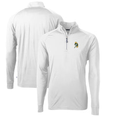 Green Bay Packers Cutter & Buck Adapt Eco Knit Stretch Recycled Quarter-Zip Throwback Pullover Top | NFL Online