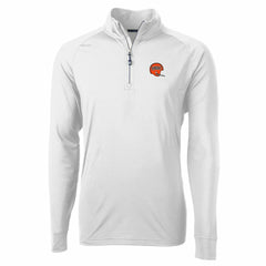 Cincinnati Bengals Cutter & Buck Adapt Eco Knit Stretch Recycled Quarter-Zip Throwback Pullover Top | NFL New