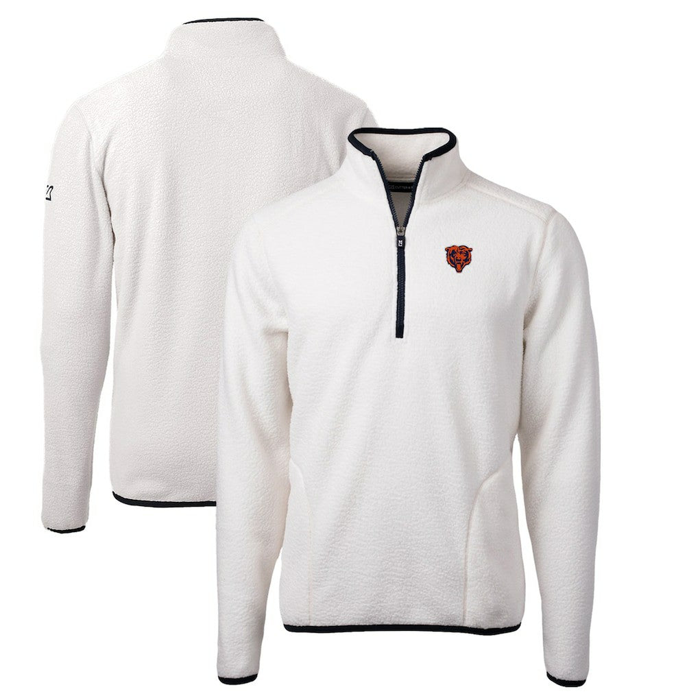 Chicago Bears Cutter & Buck Throwback Eco Sherpa Fleece Quarter-Zip Pullover Jacket | NFL On sale