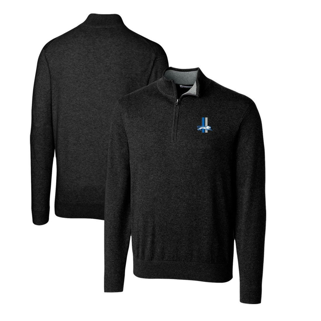 Detroit Lions Cutter & Buck Throwback Logo Lakemont Tri-Blend Quarter-Zip Pullover Sweater | NFL On sale