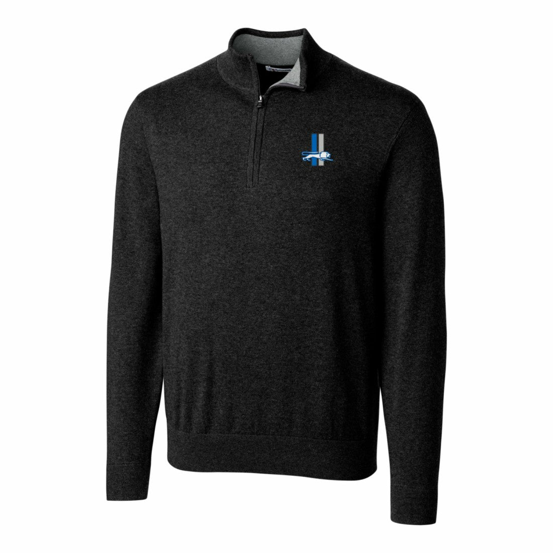 Detroit Lions Cutter & Buck Throwback Logo Lakemont Tri-Blend Quarter-Zip Pullover Sweater | NFL On sale