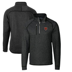 Chicago Bears Cutter & Buck Throwback Logo Mainsail Sweater-Knit Half-Zip Pullover Jacket | NFL Hot