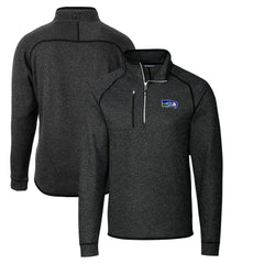 Seattle Seahawks Cutter & Buck Throwback Logo Mainsail Sweater-Knit Half-Zip Pullover Jacket | NFL US