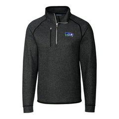 Seattle Seahawks Cutter & Buck Throwback Logo Mainsail Sweater-Knit Half-Zip Pullover Jacket | NFL US
