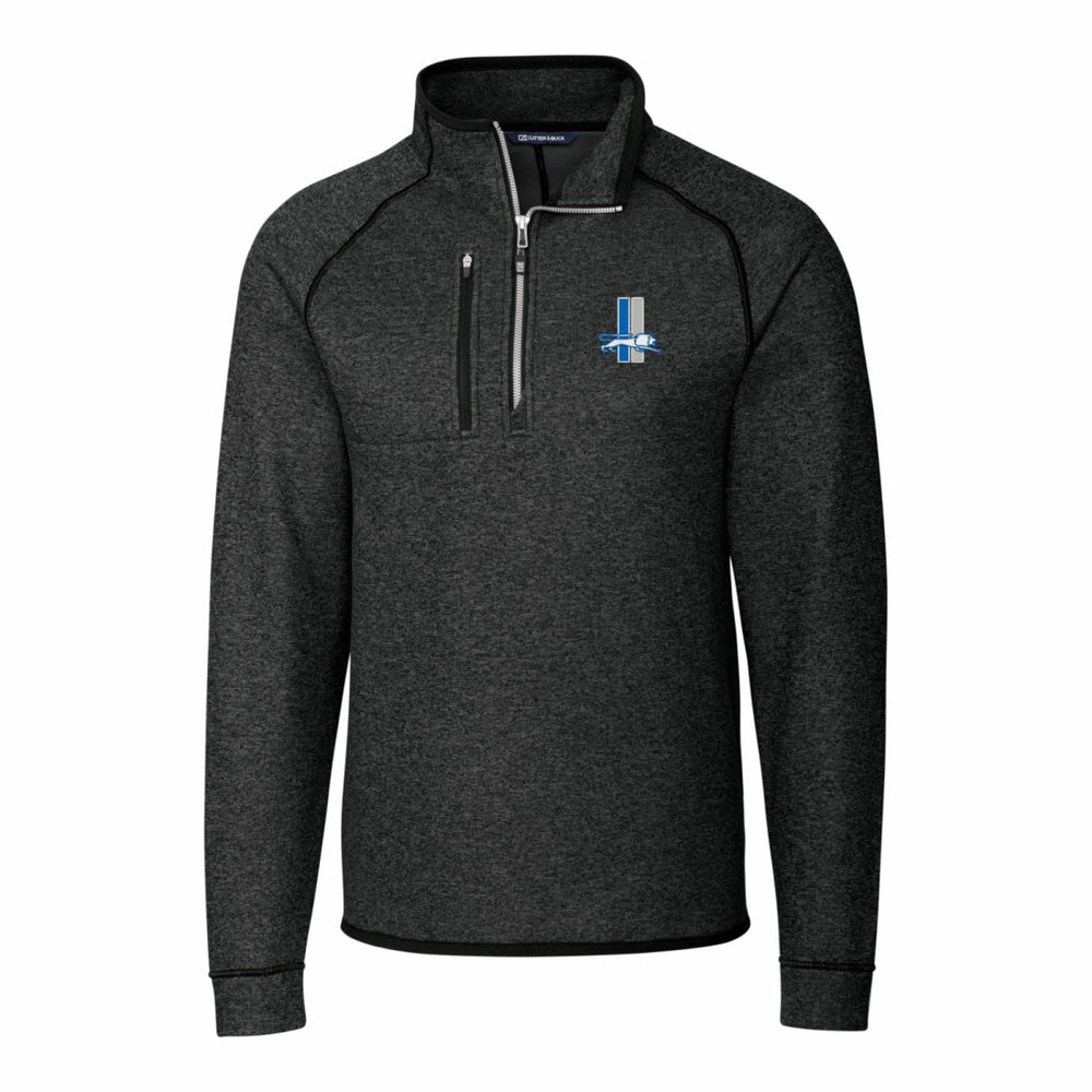 Detroit Lions Cutter & Buck Throwback Logo Mainsail Sweater-Knit Half-Zip Pullover Jacket | NFL Discount
