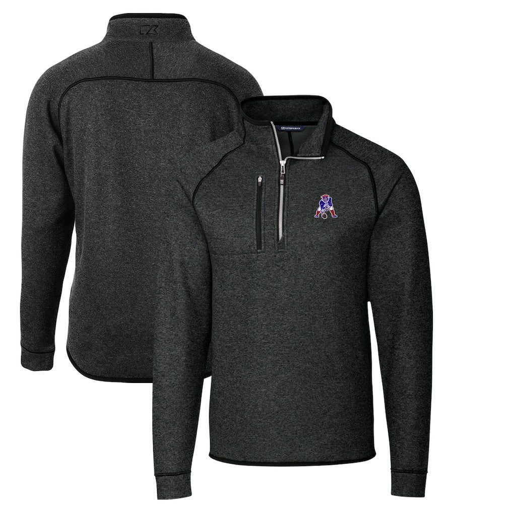 New England Patriots Cutter & Buck Throwback Logo Mainsail Sweater-Knit Half-Zip Pullover Jacket | NFL Near me