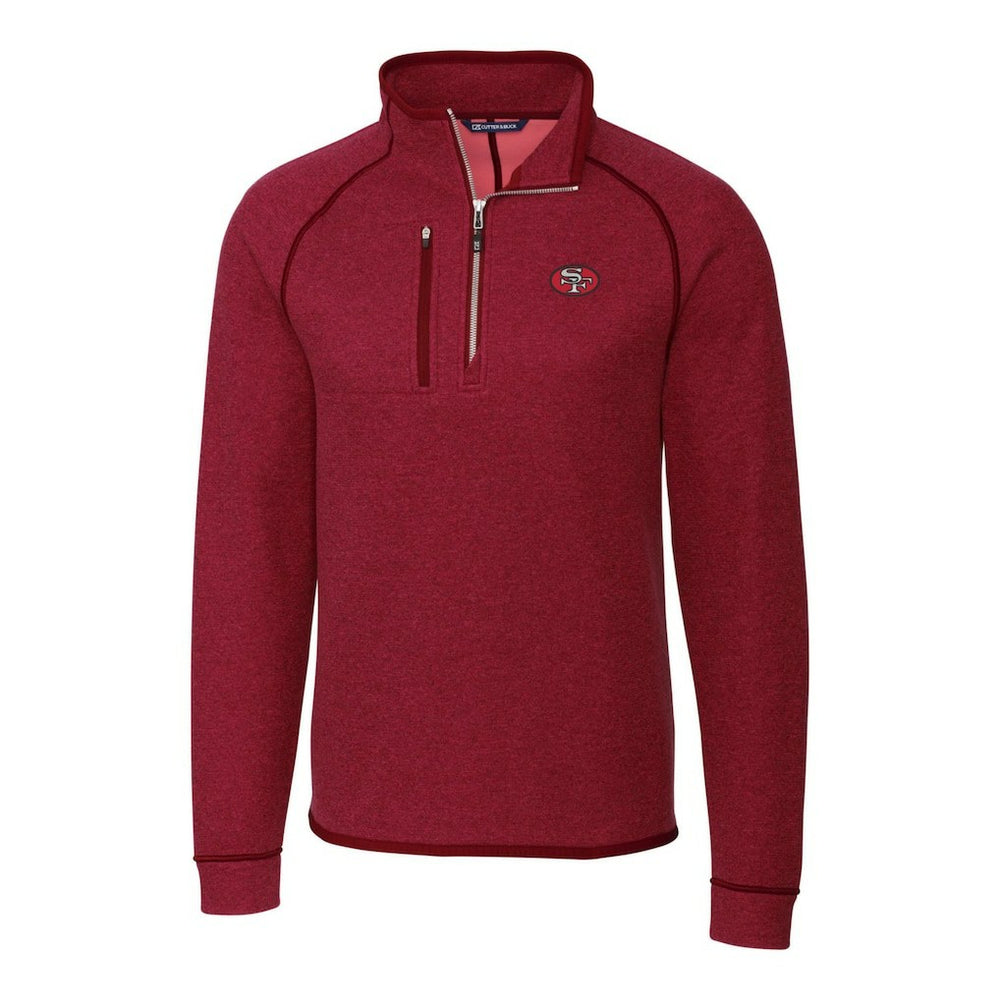 San Francisco 49ers Cutter & Buck Mainsail Sweater-Knit Half-Zip Pullover Jacket | NFL Near me