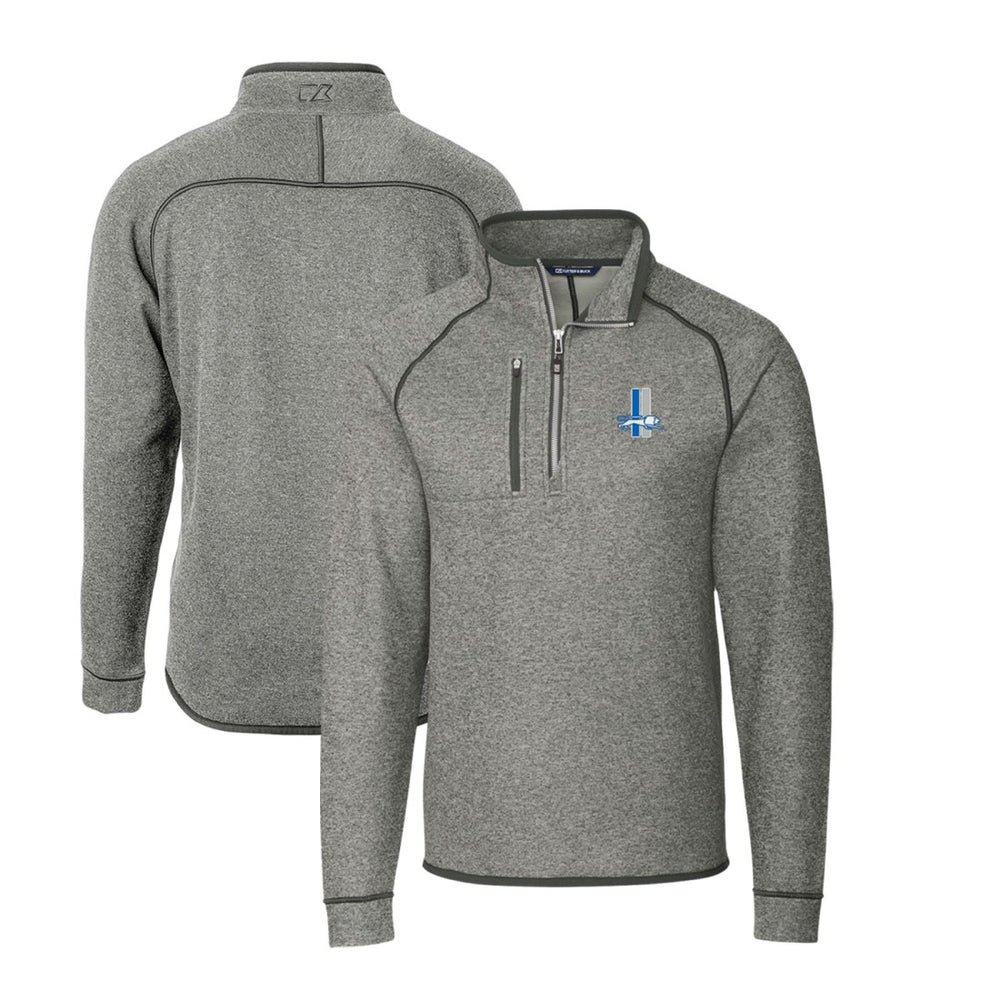 Detroit Lions Cutter & Buck Throwback Logo Mainsail Sweater-Knit Half-Zip Pullover Jacket | NFL US