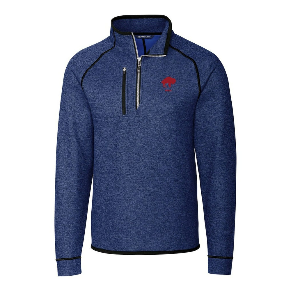 Buffalo Bills Cutter & Buck Throwback Logo Mainsail Sweater-Knit Half-Zip Pullover Jacket | NFL On sale