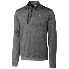 Cleveland Browns Cutter & Buck Stealth Heathered Throwback Logo Quarter-Zip Pullover Top | NFL Discount