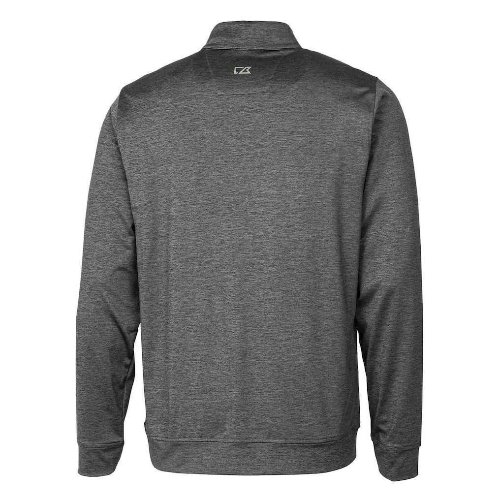 Cleveland Browns Cutter & Buck Stealth Heathered Throwback Logo Quarter-Zip Pullover Top | NFL Discount