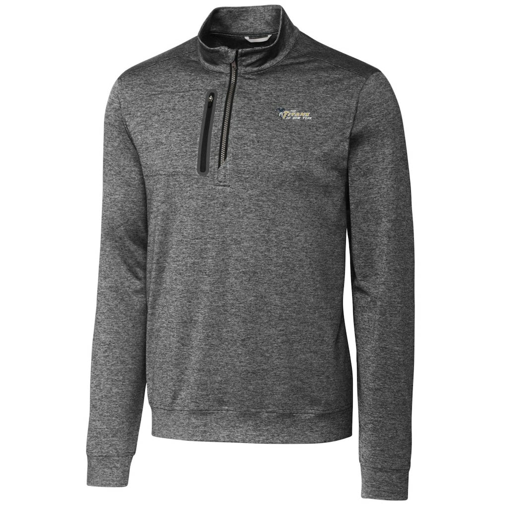 New York Jets Cutter & Buck Stealth Heathered Throwback Logo Quarter-Zip Pullover Top | NFL On sale