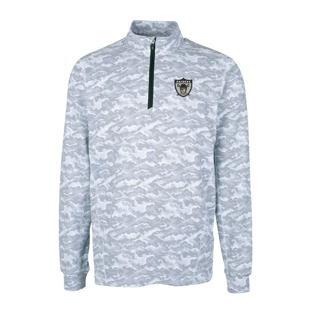 Las Vegas Raiders Cutter & Buck Throwback Logo Traverse Camo Print Stretch Quarter-Zip Pullover Top | NFL Near me