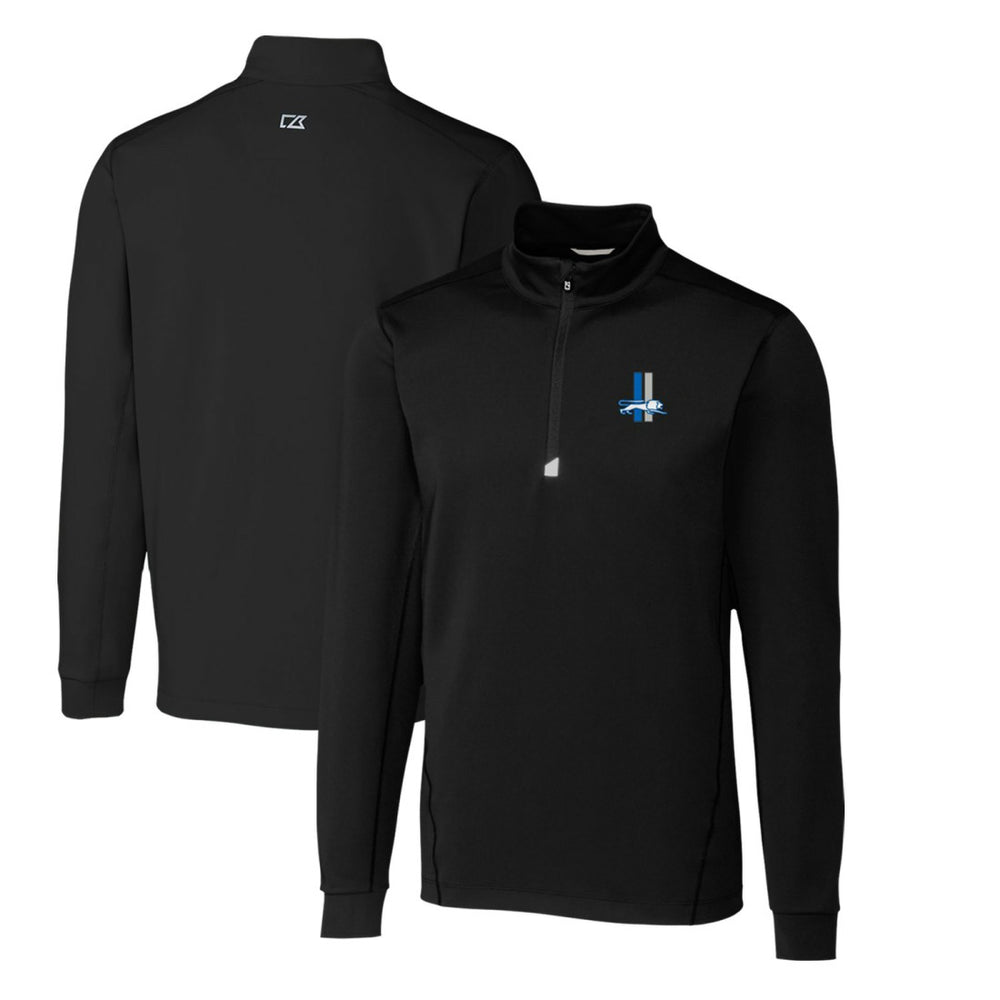 Detroit Lions Cutter & Buck Throwback Logo Traverse Stretch Quarter-Zip Pullover Top | NFL Outlet