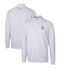 Detroit Lions Cutter & Buck Throwback Logo Traverse Stretch Quarter-Zip Pullover Top | NFL Outlet