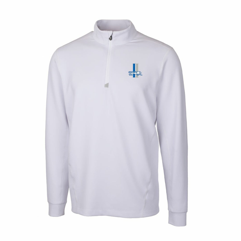 Detroit Lions Cutter & Buck Throwback Logo Traverse Stretch Quarter-Zip Pullover Top | NFL Outlet