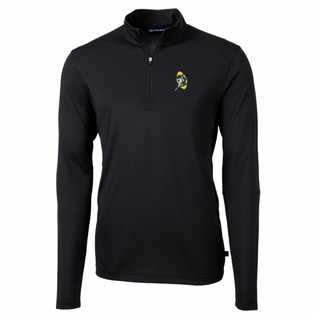 Green Bay Packers Cutter & Buck Throwback Logo Virtue Eco Pique Recycled Quarter-Zip Pullover Top | NFL New
